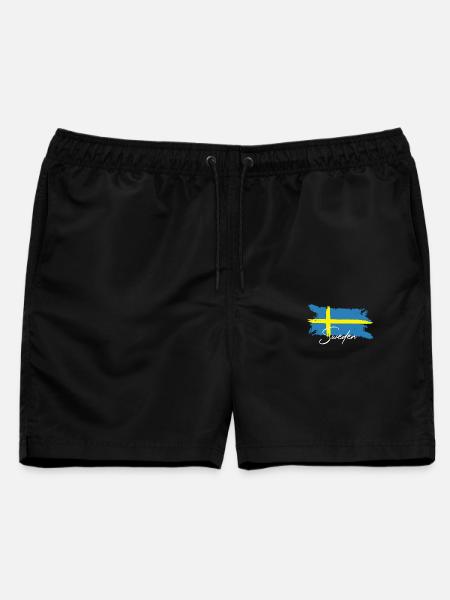 Schweden Skandinavien - Männer Badeshorts - Schwarz