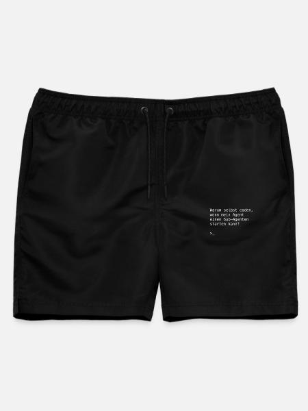 Warum selbst coden, wenn mein Agent einen Sub-Agen - Männer Badeshorts - Schwarz