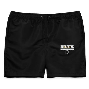 Zugspitze Deutschland Koordinaten Reise Souvenir - Männer Badeshorts - Schwarz - Vorne - AI Model Male 178 light (178cm)