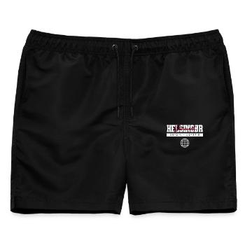 Helsingør Dänemark Koordinaten Reise Souvenir - Männer Badeshorts - Schwarz - Vorne - AI Model Male 178 light (178cm)