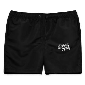 I Like My Diesel Dirty - Funny Dirty Diesel Car - Männer Badeshorts - Schwarz - Vorne - AI Model Male 178 light (178cm)