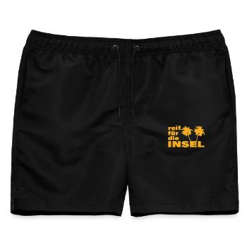 REIF FÜR DIE INSEL - Männer Badeshorts - Schwarz - Vorne - AI Model Male 178 light (178cm)