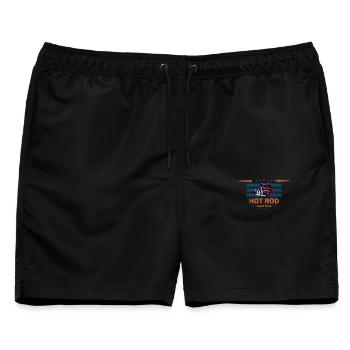Hot Rod / Hot Rods - Männer Badeshorts - Schwarz - Vorne - AI Model Male 178 light (178cm)