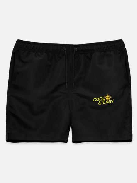 COOL & EASY - Männer Badeshorts - Schwarz