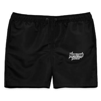 Napoletano Forever - Napoli Logodesign - Männer Badeshorts - Schwarz - Vorne - AI Model Male 178 light (178cm)
