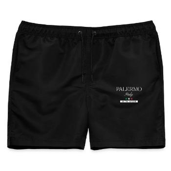 Palermo Italien Souvenir – Reise minimalistisch - Männer Badeshorts - Schwarz - Vorne - AI Model Male 178 light (178cm)