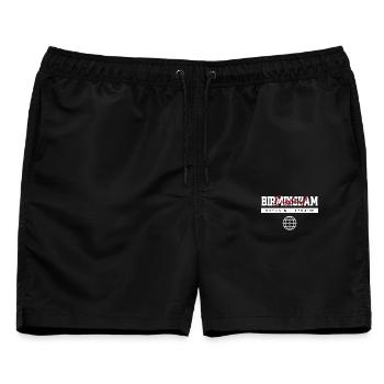 Birmingham England Koordinaten Reise Souvenir - Männer Badeshorts - Schwarz - Vorne - AI Model Male 178 light (178cm)