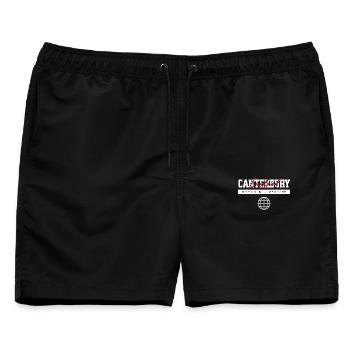 Canterbury England Koordinaten Reise Souvenir - Männer Badeshorts - Schwarz - Vorne - AI Model Male 178 light (178cm)