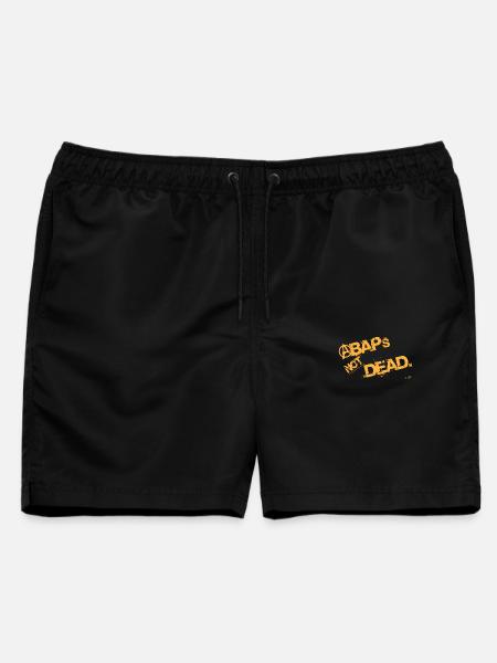 ABAPsNotDead_orange.png - Männer Badeshorts - Schwarz