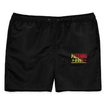 Palermo Sizilien Italien - Männer Badeshorts - Schwarz - Vorne - AI Model Male 178 light (178cm)