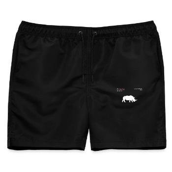Nashorn - Männer Badeshorts - Schwarz - Vorne - AI Model Male 178 light (178cm)