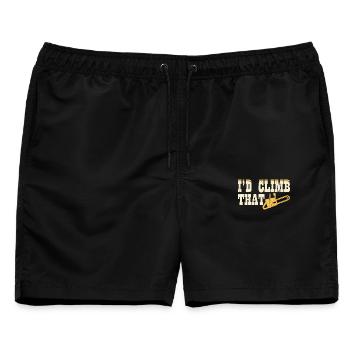 Baumpfleger Holzarbeiter Waldarbeiter Geschenk - Männer Badeshorts - Schwarz - Vorne - AI Model Male 178 light (178cm)