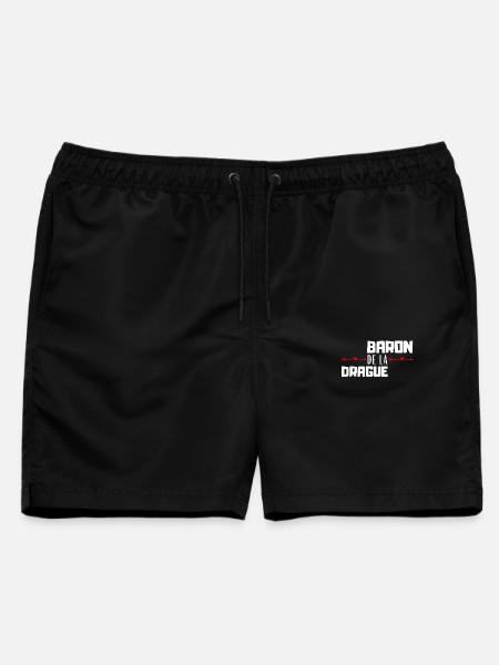 Baron de la Drague - Männer Badeshorts - Schwarz