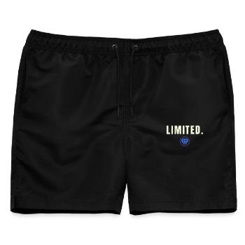 Limited. Success Edition - Royal Blue Diamond - Männer Badeshorts - Schwarz - Vorne - AI Model Male 178 light (178cm)