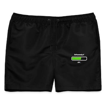 Datenanalyst Loading Data Analyst Statistik - Männer Badeshorts - Schwarz - Vorne - AI Model Male 178 light (178cm)