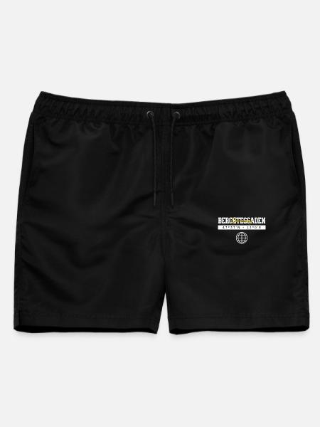 Berchtesgaden Bayern Koordinaten Reise Souvenir - Männer Badeshorts - Schwarz