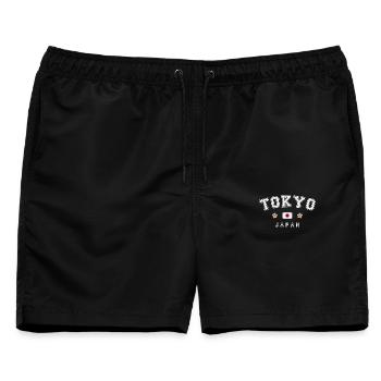 Tokyo Japan - Männer Badeshorts - Schwarz - Vorne - AI Model Male 178 light (178cm)