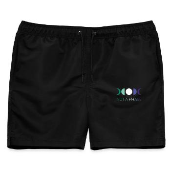 LGBTQ Pride Month - Keine Phase - Schwule - Männer Badeshorts - Schwarz - Vorne - AI Model Male 178 light (178cm)