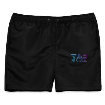 marukohorizumu - Männer Badeshorts - Schwarz - Vorne - AI Model Male 178 light (178cm)