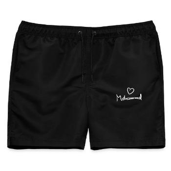 Mohammed Name mit M Jungenname Geburt Baby Shower - Männer Badeshorts - Schwarz - Vorne - AI Model Male 178 light (178cm)