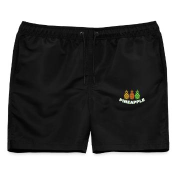 PINEAPPLE - Männer Badeshorts - Schwarz - Vorne - AI Model Male 178 light (178cm)