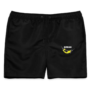 BREAK - Männer Badeshorts - Schwarz - Vorne - AI Model Male 178 light (178cm)