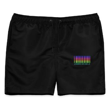 Barcode Unbreakable Rainbow - Männer Badeshorts - Schwarz - Vorne - AI Model Male 178 light (178cm)