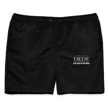 The Super Dede – Best Dede In This Dünya Geschenk - Männer Badeshorts - Schwarz - Vorne - AI Model Male 178 light (178cm)