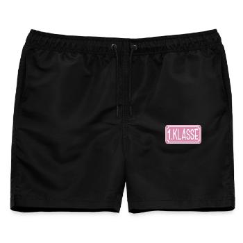 Grundschule - 1. Klasse Mädchen Schulkind - Männer Badeshorts - Schwarz - Vorne - AI Model Male 178 light (178cm)
