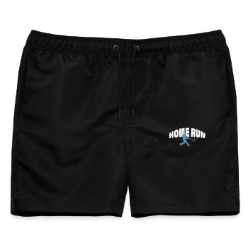 HOME RUN - Männer Badeshorts - Schwarz - Vorne - AI Model Male 178 light (178cm)