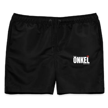 Bester Onkel der Welt – Großschrift - Männer Badeshorts - Schwarz - Vorne - AI Model Male 178 light (178cm)
