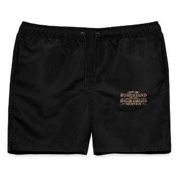 Kollege Abschied Ruhestand Lustiges Rentner - Männer Badeshorts - Schwarz - Vorne - AI Model Male 178 light (178cm)