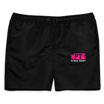 Thysical therapy PT Physiotherapie Physiotherapeut - Männer Badeshorts - Schwarz - Vorne - AI Model Male 178 light (178cm)