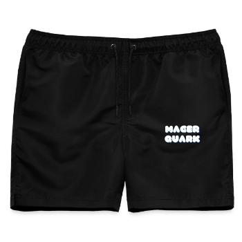 Magerquark Protein Bodybuilding Gym Lifestyle - Männer Badeshorts - Schwarz - Vorne - AI Model Male 178 light (178cm)