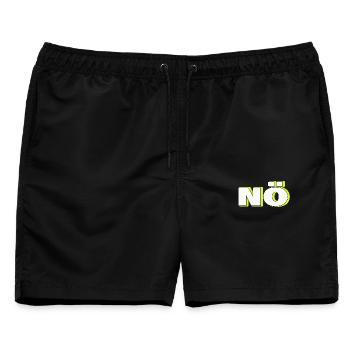 NÖ - Männer Badeshorts - Schwarz - Vorne - AI Model Male 178 light (178cm)