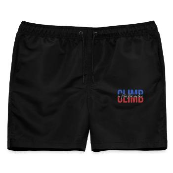 der flur ist lava bouldern klettern climb retro - Männer Badeshorts - Schwarz - Vorne - AI Model Male 178 light (178cm)