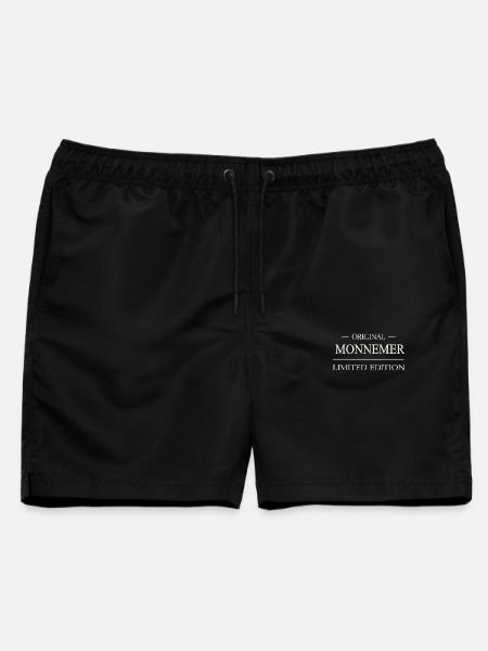Original Monnemer Limited Edition Mannheim Spruch - Männer Badeshorts - Schwarz