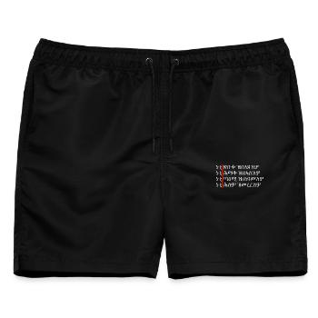 Abraham Afewerk Motivationsword - Männer Badeshorts - Schwarz - Vorne - AI Model Male 178 light (178cm)