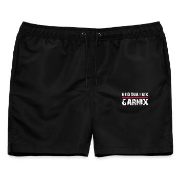 Heid Dua I Nix Garnix Bayern Humor - Männer Badeshorts - Schwarz - Vorne - AI Model Male 178 light (178cm)