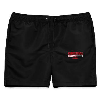 Fortschrittsbalken für das Laden von Weihnachten - Männer Badeshorts - Schwarz - Vorne - AI Model Male 178 light (178cm)