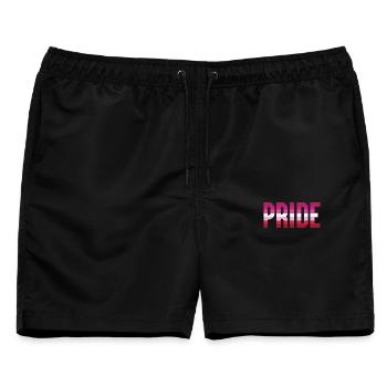 Pride Month LGBT - Lesbian Pride - Männer Badeshorts - Schwarz - Vorne - AI Model Male 178 light (178cm)
