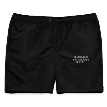 Ich kann wirklich nichts dafür. Ich bin eben super - Männer Badeshorts - Schwarz - Vorne - AI Model Male 178 light (178cm)