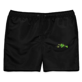 Kleeblätter Klee - Männer Badeshorts - Schwarz - Vorne - AI Model Male 178 light (178cm)