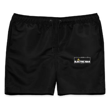 ELECTRIC MAN - Männer Badeshorts - Schwarz - Vorne - AI Model Male 178 light (178cm)