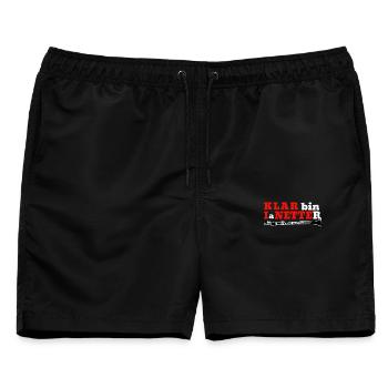 Klarinette - Klar bin I a Netter - Klarinettist - Männer Badeshorts - Schwarz - Vorne - AI Model Male 178 light (178cm)