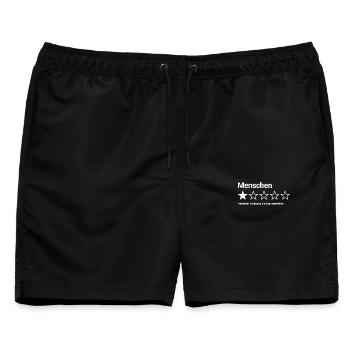1-Stern-Bewertung auf Menschen - Männer Badeshorts - Schwarz - Vorne - AI Model Male 178 light (178cm)