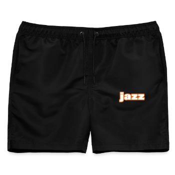 JAZZ - Männer Badeshorts - Schwarz - Vorne - AI Model Male 178 light (178cm)