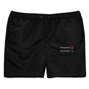 Backseat Drinker - Männer Badeshorts - Schwarz - Vorne - AI Model Male 178 light (178cm)