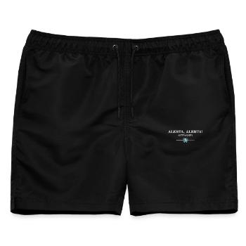 Alerta Antifascista! - Männer Badeshorts - Schwarz - Vorne - AI Model Male 178 light (178cm)