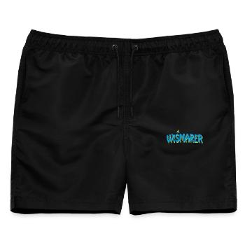 WISMARER - Männer Badeshorts - Schwarz - Vorne - AI Model Male 178 light (178cm)